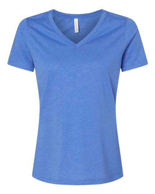 BELLA + CANVAS 6405CVC - Women's Relaxed Heather CVC V-Neck Tee - Heather True Royal