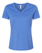 BELLA + CANVAS 6405CVC - Women's Relaxed Heather CVC V-Neck Tee - Heather True Royal
