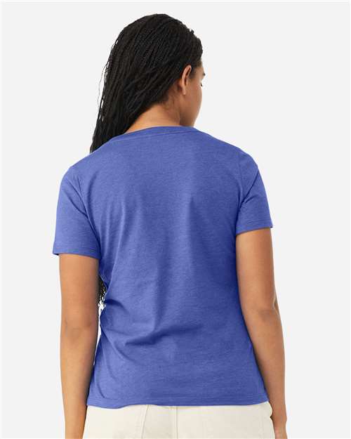 BELLA + CANVAS 6405CVC - Women's Relaxed Heather CVC V-Neck Tee - Heather True Royal