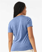 BELLA + CANVAS 6413 - Womens Relaxed Fit Triblend Tee - Blue Triblend