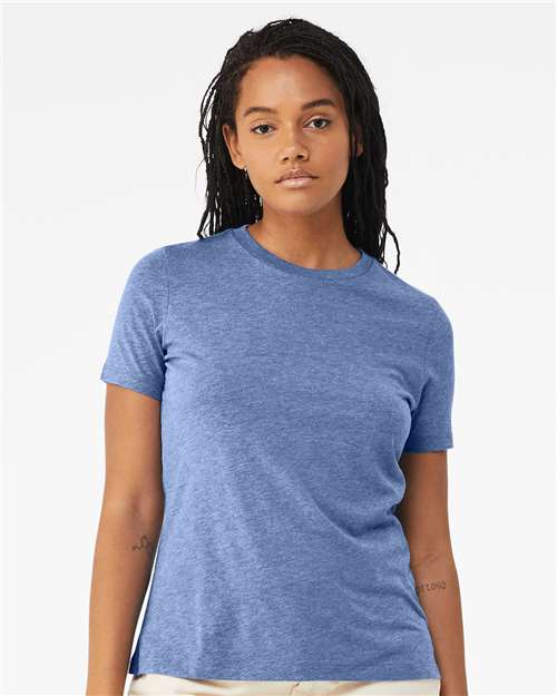 BELLA + CANVAS 6413 - Womens Relaxed Fit Triblend Tee - Blue Triblend