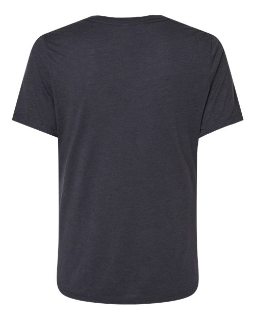BELLA + CANVAS 6413 - Womens Relaxed Fit Triblend Tee - Solid Dark Grey Triblend