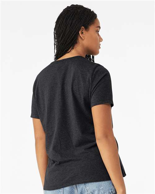 BELLA + CANVAS 6413 - Womens Relaxed Fit Triblend Tee - Solid Dark Grey Triblend
