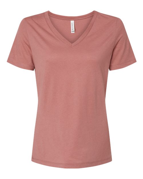 BELLA + CANVAS 6415 - Women's Relaxed Triblend V-Neck Tee - Mauve Triblend