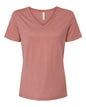 BELLA + CANVAS 6415 - Women's Relaxed Triblend V-Neck Tee - Mauve Triblend