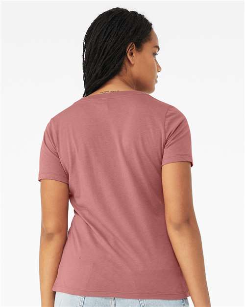BELLA + CANVAS 6415 - Women's Relaxed Triblend V-Neck Tee - Mauve Triblend