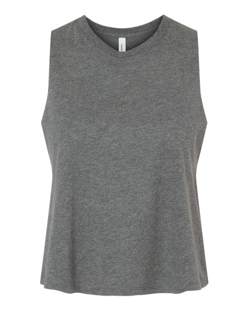 BELLA + CANVAS 6682 - Women's Racerback Crop Tank - Deep Heather