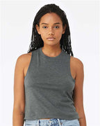 BELLA + CANVAS 6682 - Women's Racerback Crop Tank - Deep Heather