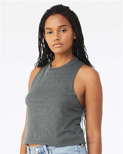 BELLA + CANVAS 6682 - Women's Racerback Crop Tank - Deep Heather
