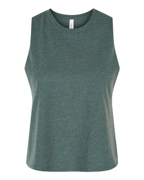 BELLA + CANVAS 6682 - Women's Racerback Crop Tank - Heather Forest