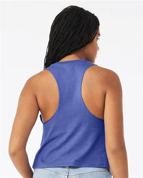 BELLA + CANVAS 6682 - Women's Racerback Crop Tank - Heather True Royal