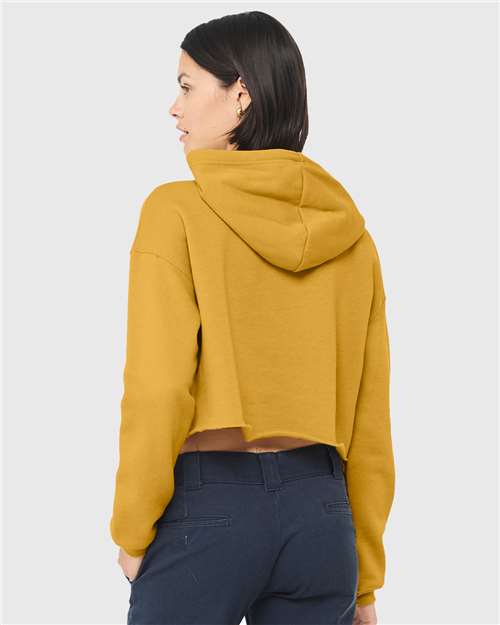 BELLA + CANVAS 7502 - Women's Crop Hoodie Sweatshirt - Heather Mustard