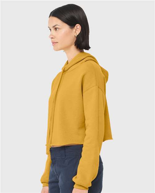 BELLA + CANVAS 7502 - Women's Crop Hoodie Sweatshirt - Heather Mustard