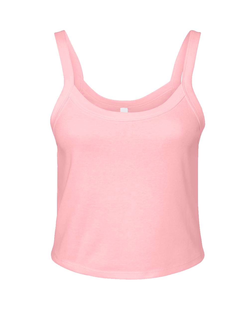BELLA + CANVAS 1012 — Women's Micro Rib Spaghetti Strap Tank — Solid Pink Blend (flat)