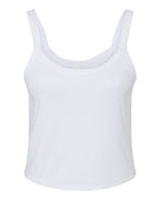 BELLA + CANVAS 1012 — Women's Micro Rib Spaghetti Strap Tank — Solid White Blend (flat)