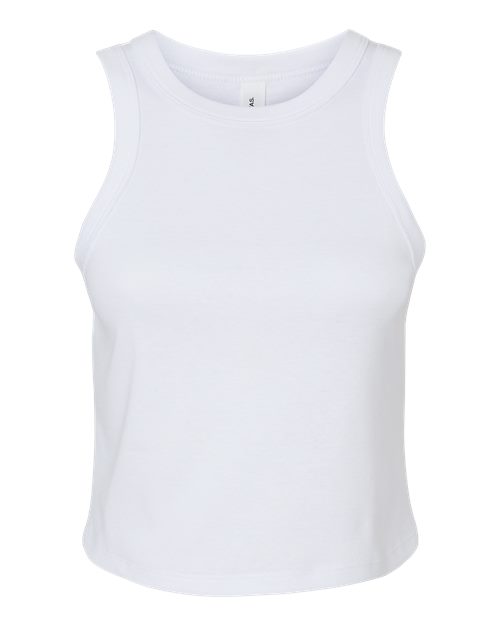 BELLA + CANVAS 1019 - Women's Micro Rib Racer Tank - Solid White Blend