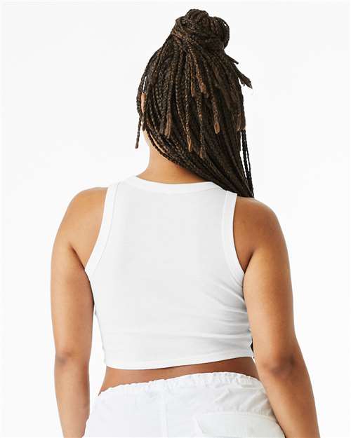 BELLA + CANVAS 1019 - Women's Micro Rib Racer Tank - Solid White Blend