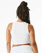 BELLA + CANVAS 1019 - Women's Micro Rib Racer Tank - Solid White Blend
