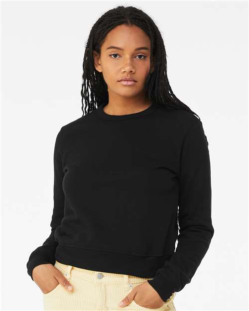 BELLA + CANVAS 7511 - Women's Sponge Fleece Crewneck Sweatshirt - Black