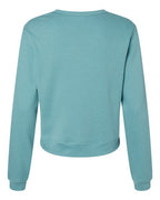 BELLA + CANVAS 7511 - Women's Sponge Fleece Crewneck Sweatshirt - Heather Blue Lagoon
