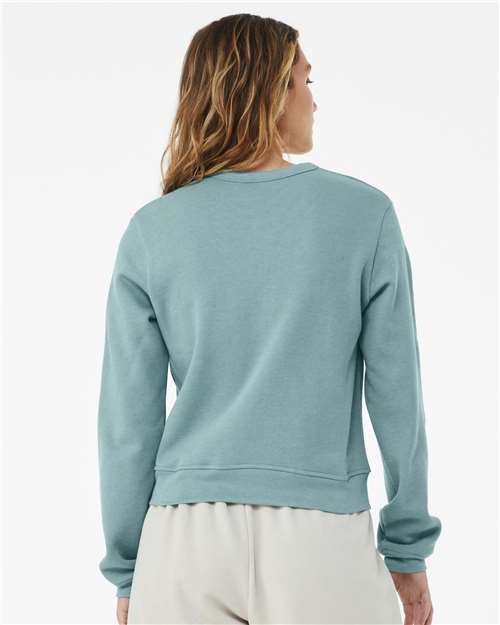 BELLA + CANVAS 7511 - Women's Sponge Fleece Crewneck Sweatshirt - Heather Blue Lagoon