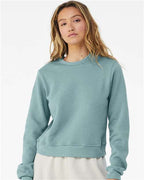 BELLA + CANVAS 7511 - Women's Sponge Fleece Crewneck Sweatshirt - Heather Blue Lagoon