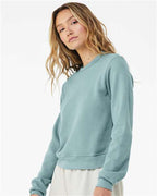 BELLA + CANVAS 7511 - Women's Sponge Fleece Crewneck Sweatshirt - Heather Blue Lagoon