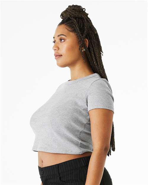 BELLA + CANVAS 1010 - Women's Micro Rib Baby Tee - Athletic Heather