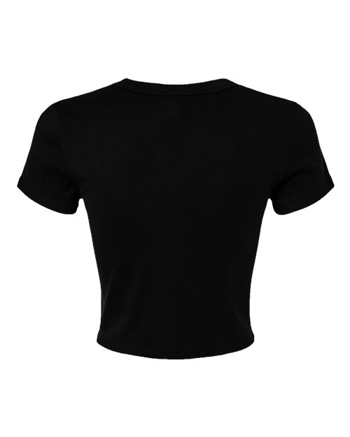 BELLA + CANVAS 1010 - Women's Micro Rib Baby Tee - Solid Black Blend