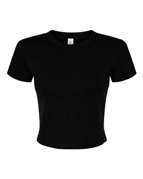 BELLA + CANVAS 1010 - Women's Micro Rib Baby Tee - Solid Black Blend