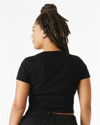 BELLA + CANVAS 1010 - Women's Micro Rib Baby Tee - Solid Black Blend