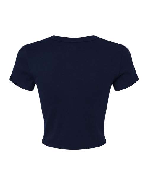 BELLA + CANVAS 1010 - Women's Micro Rib Baby Tee - Solid Navy Blend