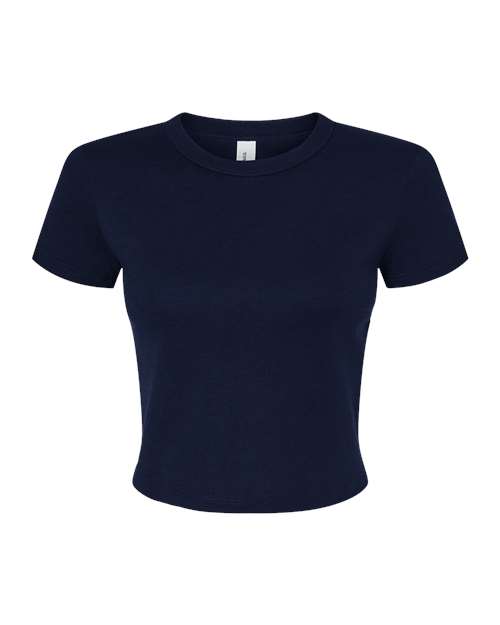 BELLA + CANVAS 1010 - Women's Micro Rib Baby Tee - Solid Navy Blend