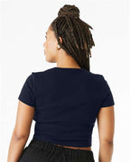 BELLA + CANVAS 1010 - Women's Micro Rib Baby Tee - Solid Navy Blend