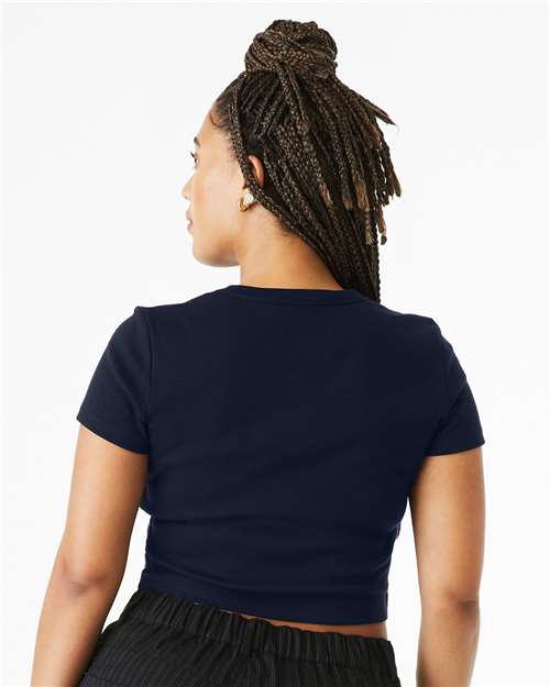 BELLA + CANVAS 1010 - Women's Micro Rib Baby Tee - Solid Navy Blend