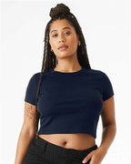 BELLA + CANVAS 1010 - Women's Micro Rib Baby Tee - Solid Navy Blend