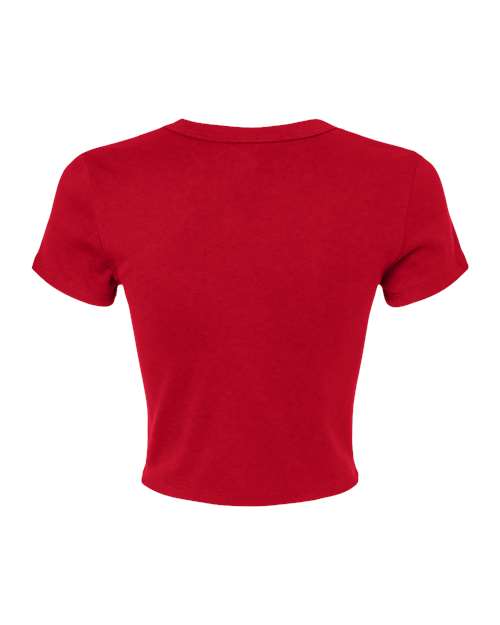 BELLA + CANVAS 1010 - Women's Micro Rib Baby Tee - Solid Red Blend