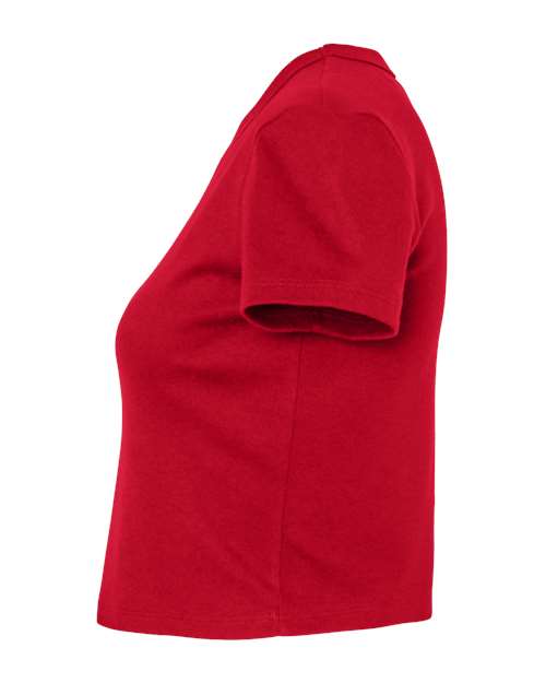 BELLA + CANVAS 1010 - Women's Micro Rib Baby Tee - Solid Red Blend