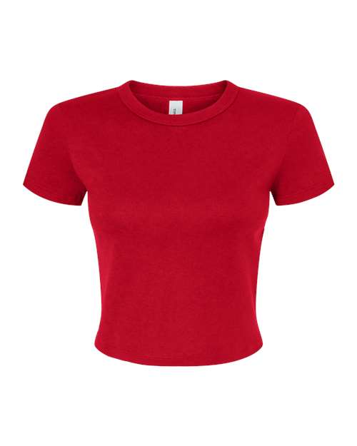BELLA + CANVAS 1010 - Women's Micro Rib Baby Tee - Solid Red Blend
