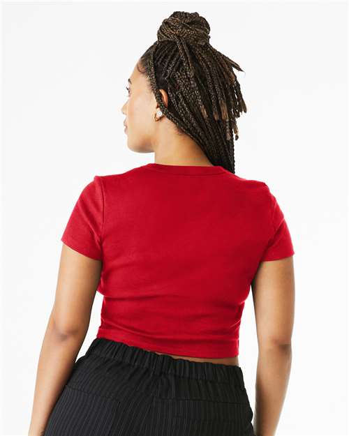 BELLA + CANVAS 1010 - Women's Micro Rib Baby Tee - Solid Red Blend