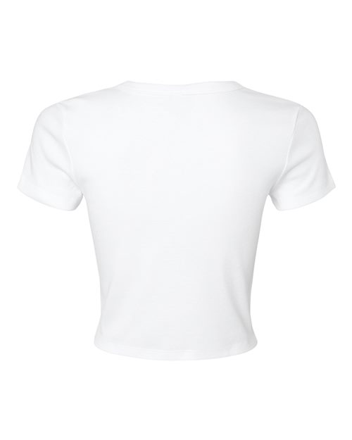 BELLA + CANVAS 1010 - Women's Micro Rib Baby Tee - Solid White Blend