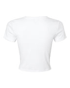 BELLA + CANVAS 1010 - Women's Micro Rib Baby Tee - Solid White Blend