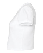 BELLA + CANVAS 1010 - Women's Micro Rib Baby Tee - Solid White Blend