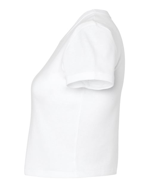 BELLA + CANVAS 1010 - Women's Micro Rib Baby Tee - Solid White Blend