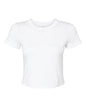 BELLA + CANVAS 1010 - Women's Micro Rib Baby Tee - Solid White Blend