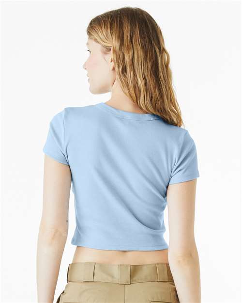 BELLA + CANVAS 1010 - Women's Micro Rib Baby Tee - Solid Baby Blue Blend