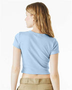 BELLA + CANVAS 1010 - Women's Micro Rib Baby Tee - Solid Baby Blue Blend