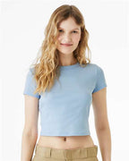 BELLA + CANVAS 1010 - Women's Micro Rib Baby Tee - Solid Baby Blue Blend