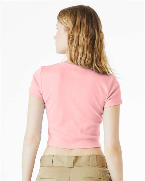 BELLA + CANVAS 1010 - Women's Micro Rib Baby Tee - Solid Pink Blend