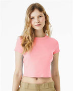BELLA + CANVAS 1010 - Women's Micro Rib Baby Tee - Solid Pink Blend